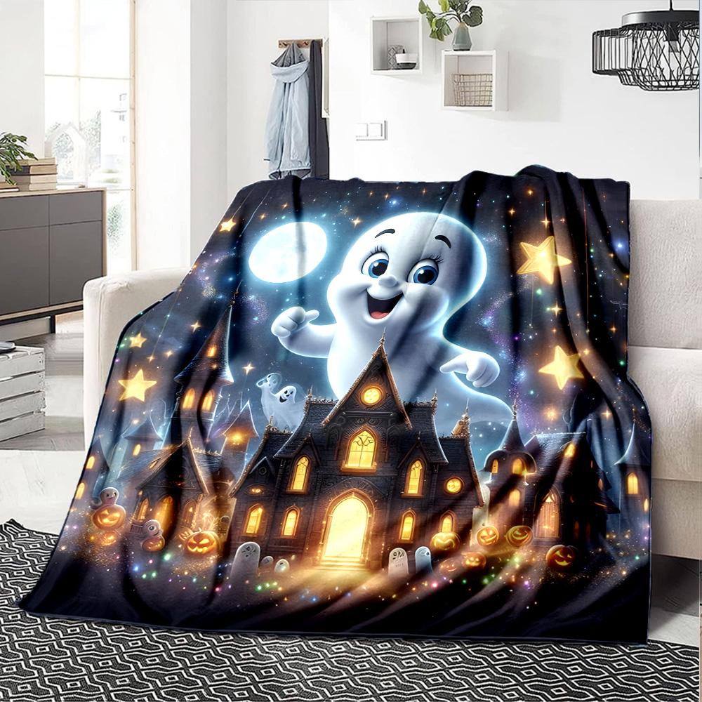 1pc Casper1 Blanket, Gift, for Men and Women, Soft Blanket, Good for Sofa Bed Couch Travel, Lightweight Flannel Blanket