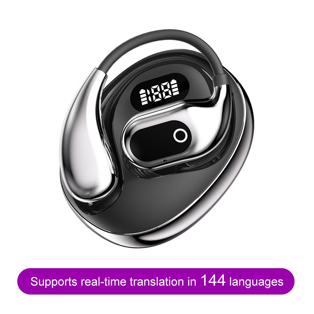 144-Language AI Translator Headphones Bluetooth 5.3 Wireless Two-Way Real-Time Translation For Business Global Travelers Earbuds