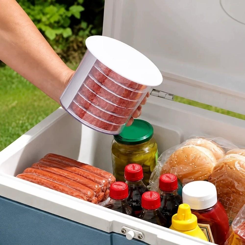 Non-Stick Hamburger Patty Press Reusable Beef Press Mold Burger Shaper Hamburger Patty Box BBQ