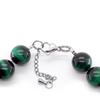 [Ishiki] 4A Natural Stone Green Tiger Eye Prayer Bead Necklace 12mm - A Power Stone That Attracts Wealth and Career Success! [n169]