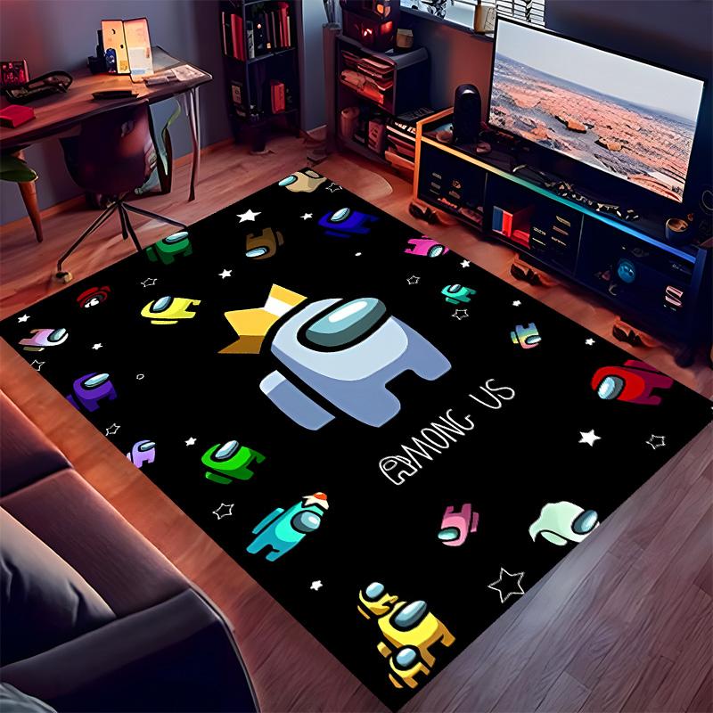 Among Us Print Area Rug-Soft,Washable Non-Slip Indoor Mat Office Chairs,Living Room,Home Office Decorative Rug