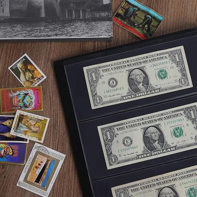 1PC With10 Sheets Paper Money Album Collection Banknote Holder Book with Clear Pages Currency Bill Note Binder