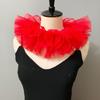 Victoriaanse Stijlen Afneembare Gaas Nepkraag voor Peuter Meisje 3 Lagen Tule Nekkraag Sjaal Capes Clown Cosplay Choker