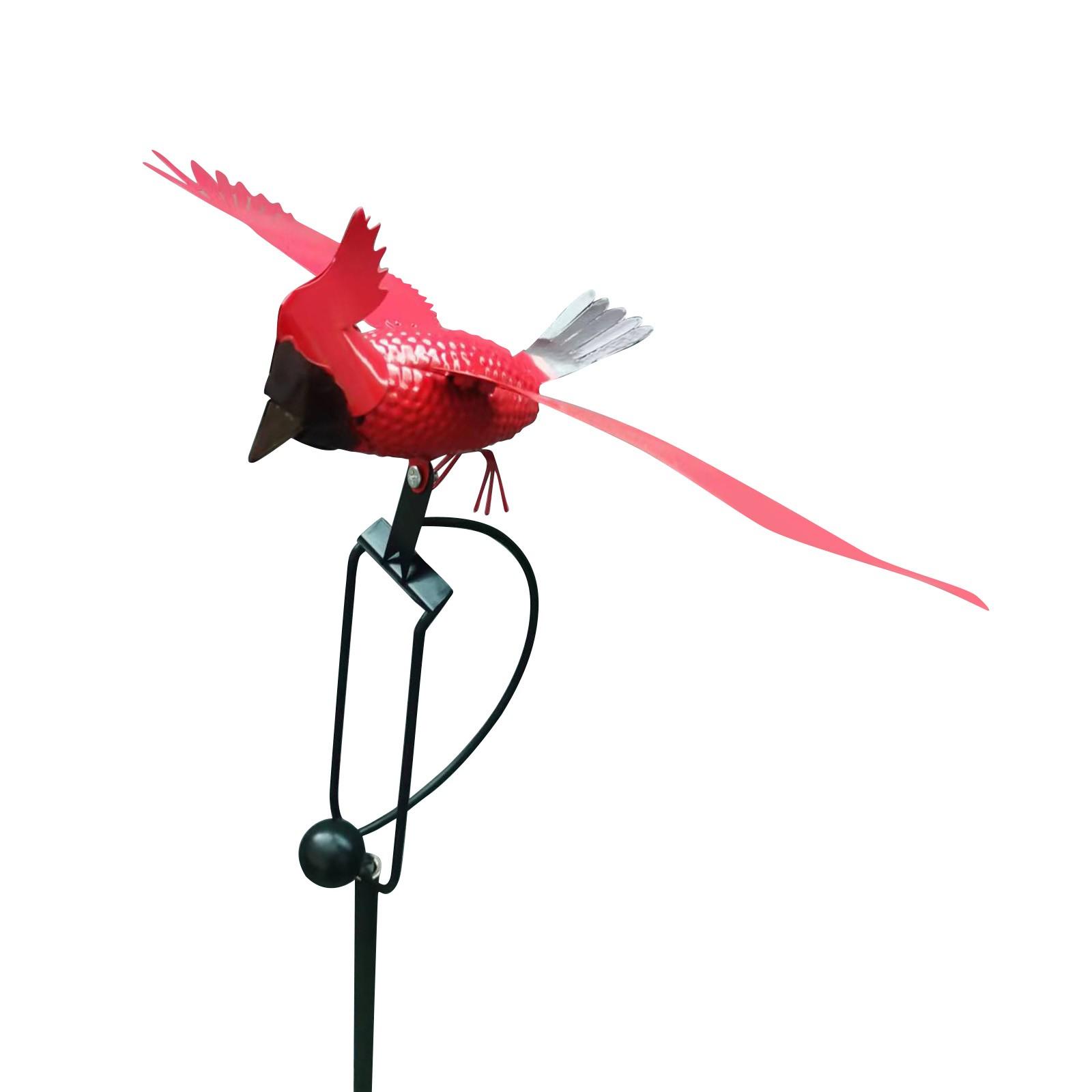 

Хлопающий металлический колышек в виде красного попугая, качающийся ветер, вихревой концерт, садовое искусство