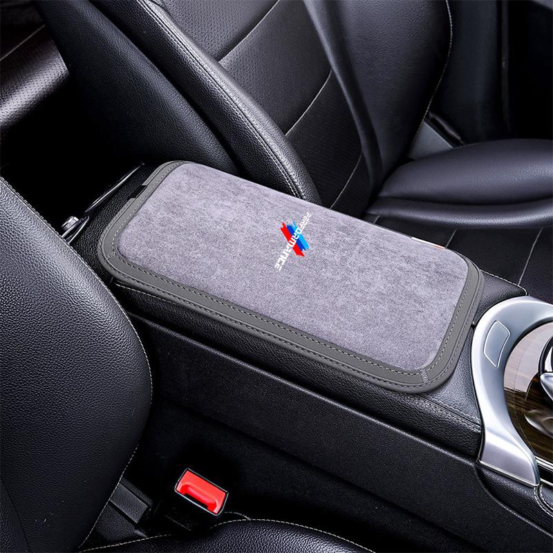 HINW3 Car Armrest Box Pad Non-Slip Protector Mat for BMW Performance F30 F10 E90 F20 E46 E60 E39 E87 X5 X7 E92 E91 Styling Accessories