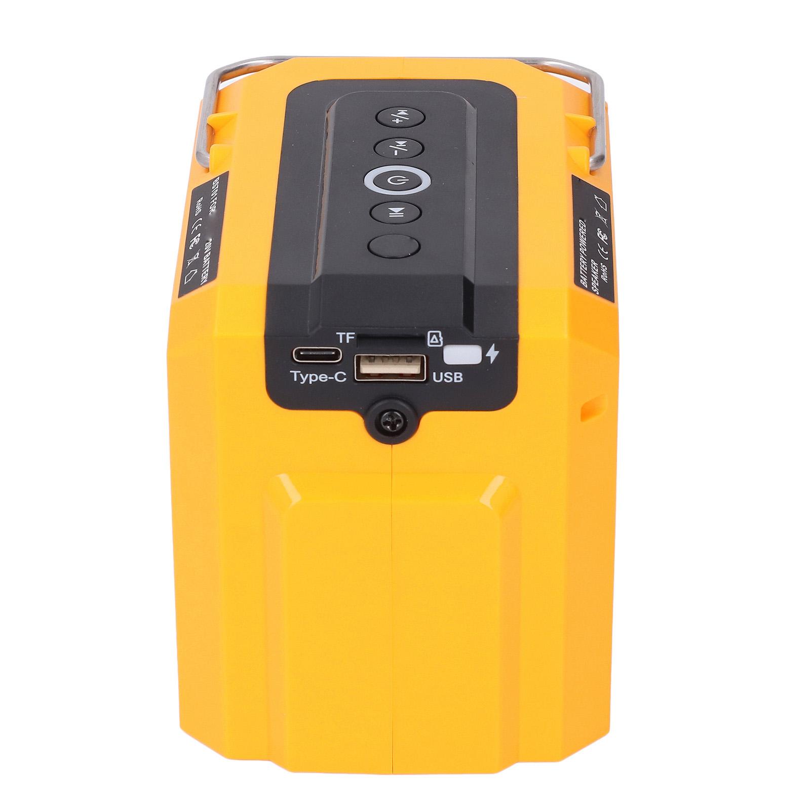 

Беспроводной динамик с литий-ионным аккумулятором BT для улицы, стройплощадки, кемпинга, вечеринок для DCB180 DCB200