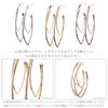 LOKUMI Made in K18 18K Nickel Earrings, Japan, 18K, Post, K18, Hypoallergenic, Leaf, Long, Women's, Simple, Large, Large, Stud, Post, Popular, Free,
