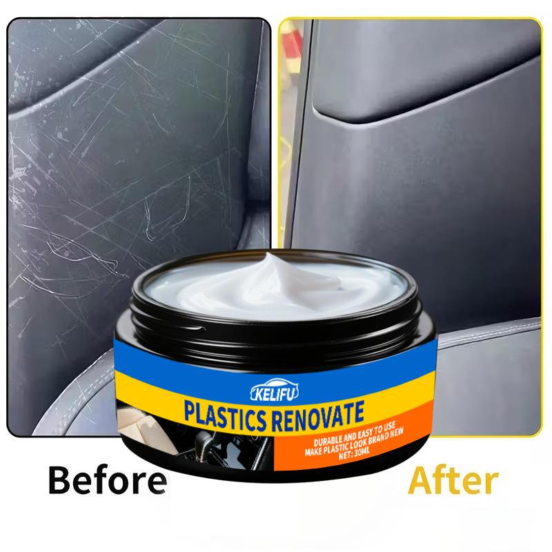 Car Plastic Restorer - Interior & Exterior Plastic Polishing Wax, Scratch Repair, Anti-Aging Renovation Cream, Suitable for Tire