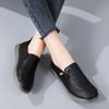 35-41 Women's Large Breathable Fashion Flat Leather Shoes with Hollow Out Shoes White Shoes Lefu Shoes