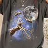 Three Mother Longlegs Moon Shirt, Vintage Giant Spider Galaxy Tee, Celestial Monster Art, Aesthetic 90s Creature Graphic, Spooky Nature Gift