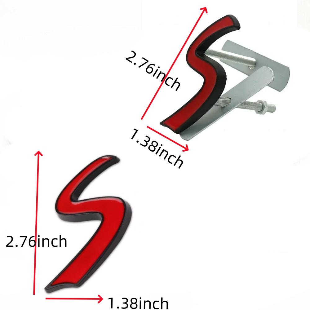 Pro Mini S Logo Auto Přední Maska Mřížka Znak Emblém Samolepka Nálepky pro Cooper R50 R52 R53 R56 R57 R58 F55 F56 Auto Styling Samolepka Příslušenství