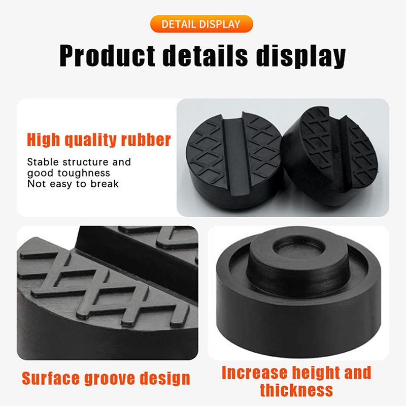 Universal Car Jack Rubber Pads Lift Jack Stand Pad Floor Slotted Car Jack Rubber Pad Frame Protector Adapter Jacking Tool