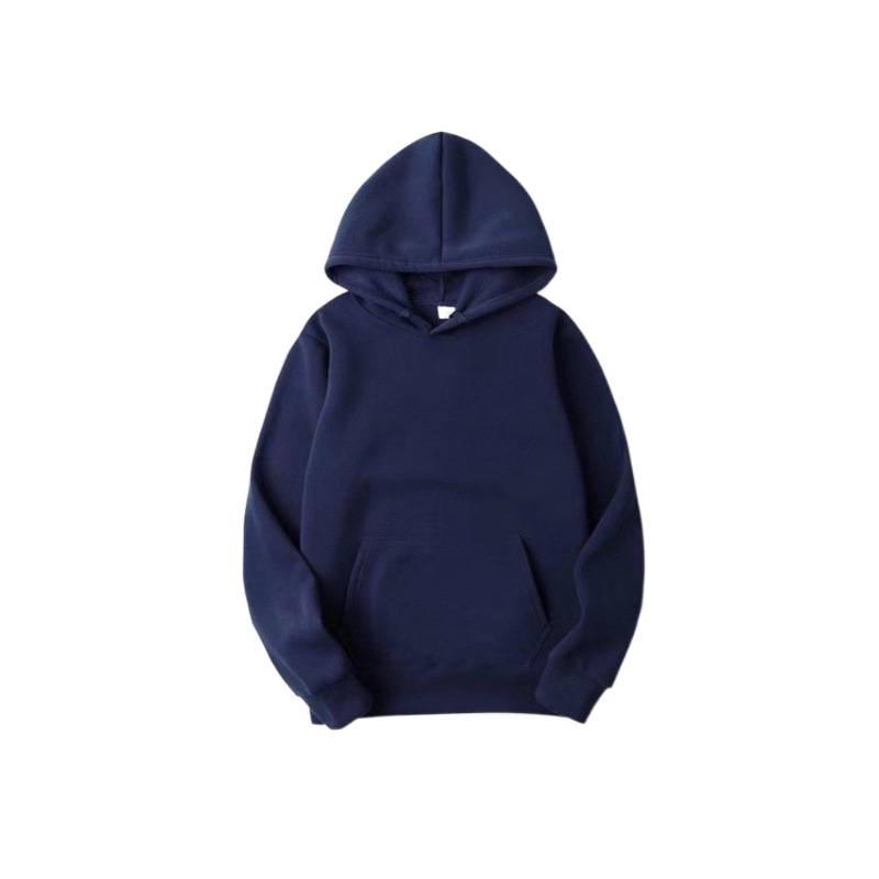Unisex Jednolity Kolor Bluza z Kapturem Tkanina 220g, Rozmiar Europejski, Luźny Krój, Modny Styl Casual.