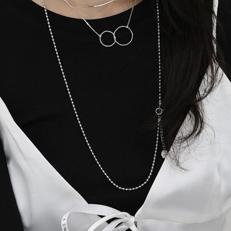 

ctwins SURGICAL STEEL BALL CHAIN NECKLACE(long) long