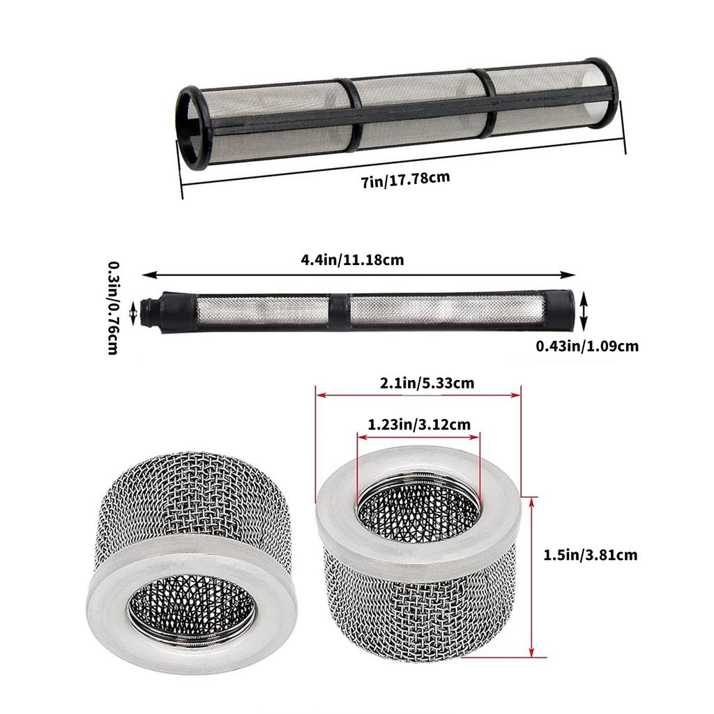 3 Kinds Filter Set Replacement Airless Sprayer Filter Screen for 695 795 1095 1595 3900 5900 7900 Sprayer Enduring