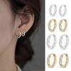 Flash Drill Ear Buckle, Simple Temperament Winding Loop Earrings
