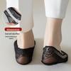 Women's Plus Size Lace-Trimmed Invisible Boat Socks - Breathable, Cotton Anti-Slip, Low-Cut.