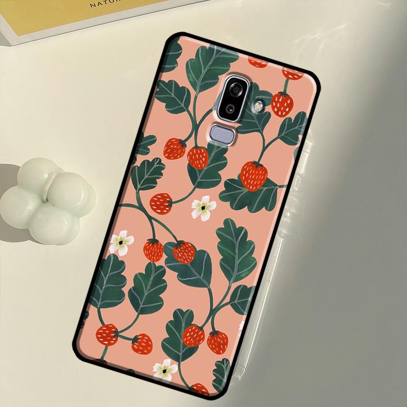 Cute Strawberry Case For Samsung Galaxy J8 A7 A9 A6 A8 2018 A3 A5 J1 2016 J3 J5 J7 2017 J6 J4 Plus Coque