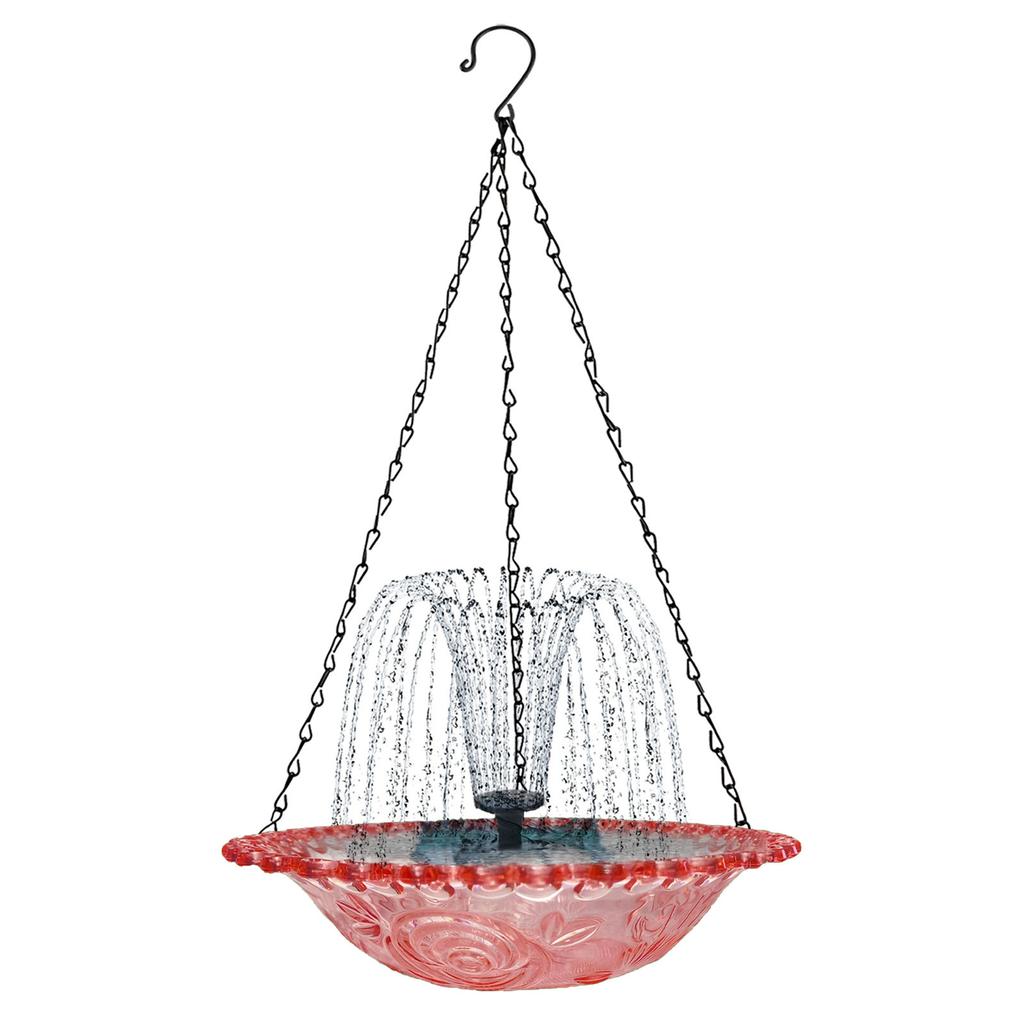 Bird Bath , Solar Bird Bath , Outdoor Garden Floating Hanging Hummingbird Feeder