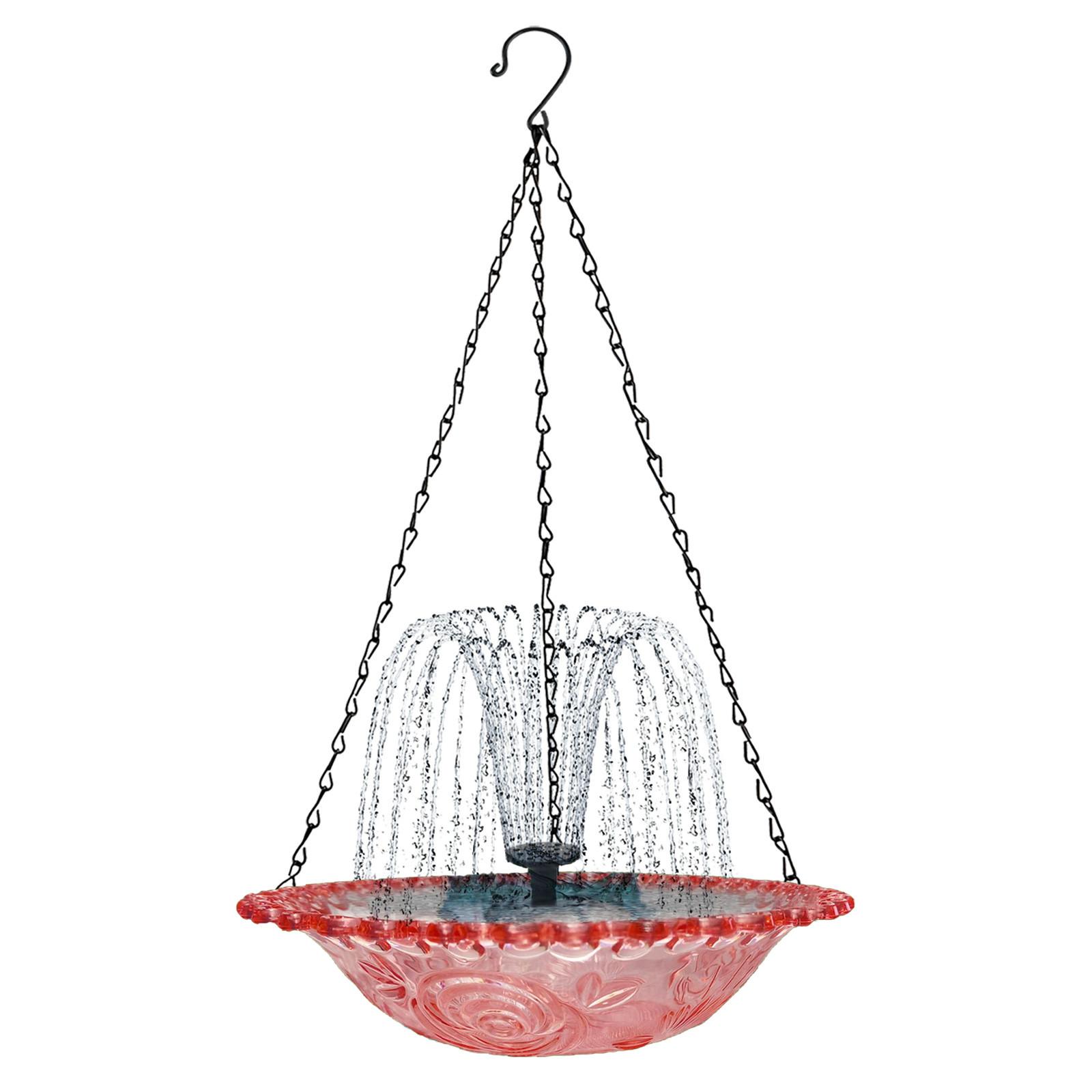 

Ванна для птиц, солнечная ванна для птиц, плавающая подвесная кормушка для колибри на открытом воздухе One Size розовый