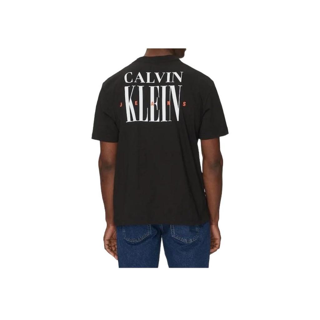 Calvin Klein Letter Logo Round Neck Short Sleeve T-Shirt Men Tops Black J30J327473-BEH