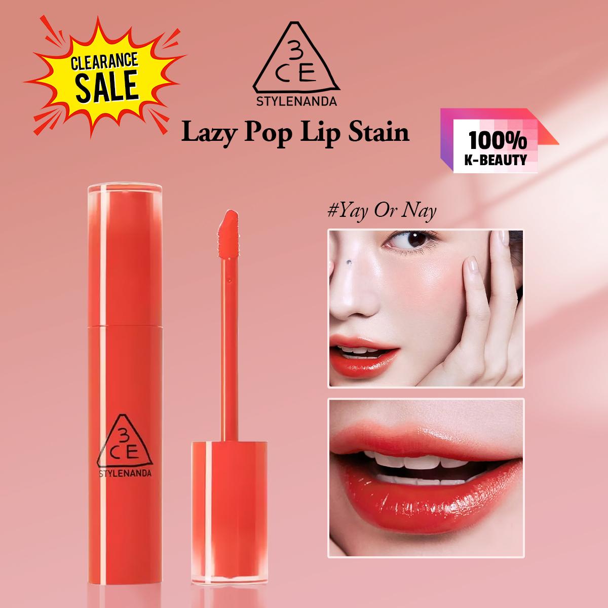 3CE Lazy Pop Lip Stain -Luztic white