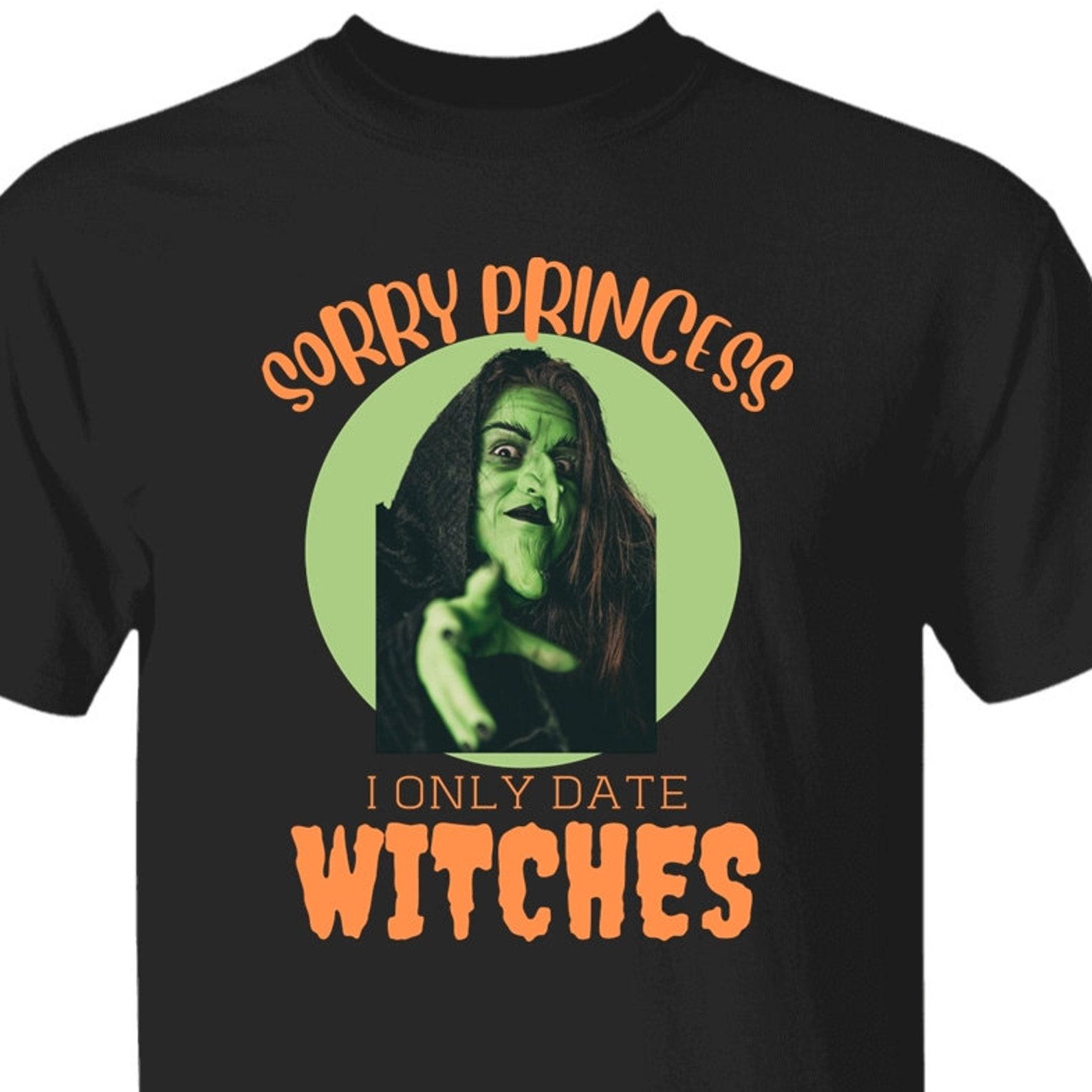 I Only Date Witches: Funny Halloween Graphic Tee for Spooky Girlfriend Dating 3XL