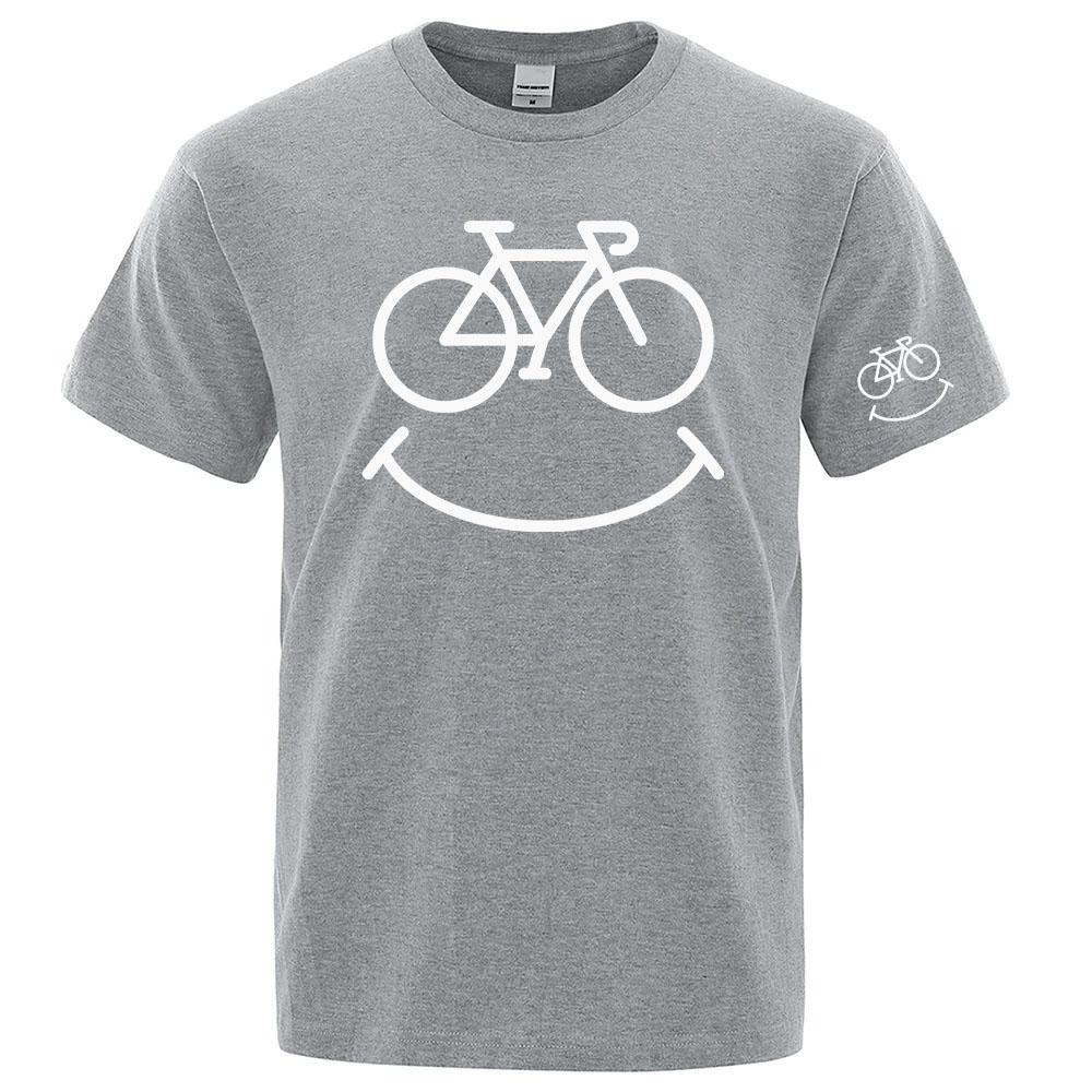 Bike Smile Graphics The Unisexs Regular Shortsleeved Shirts Are Suitable For Summer And Have A Simple Design T Shirt