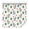 Zebra Wallpaper White and Light Gray for Living Room and Bedroom 50x1000