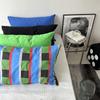 Solid Color Striped Pure Cotton Pillowcase (Single Piece)