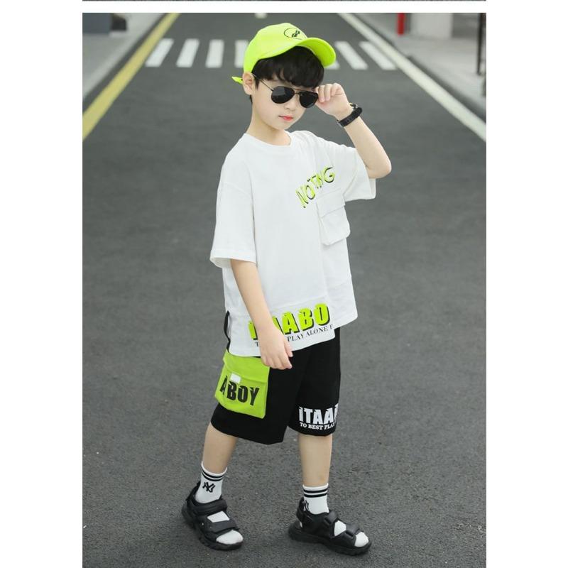 Kinder-T-Shirt und Shorts Set, bequem, hautfreundlich und atmungsaktiv, geeignet für Sport und den täglichen Gebrauch