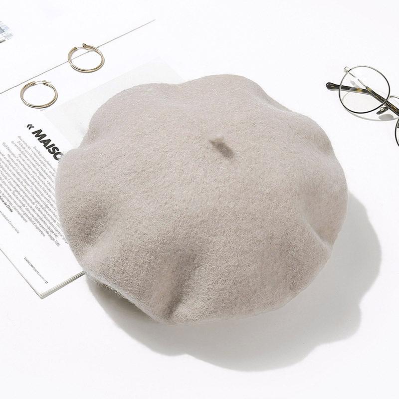 Women's Retro Wool Beret - Autumn/Winter Korean Style Pumpkin Painter Hat