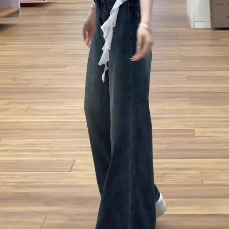 Cement Grey Micro-Flare Jeans: Women's Summer 2026, Thin Style, Pear Shape, Plus Size, Slimming Straight Leg Pants