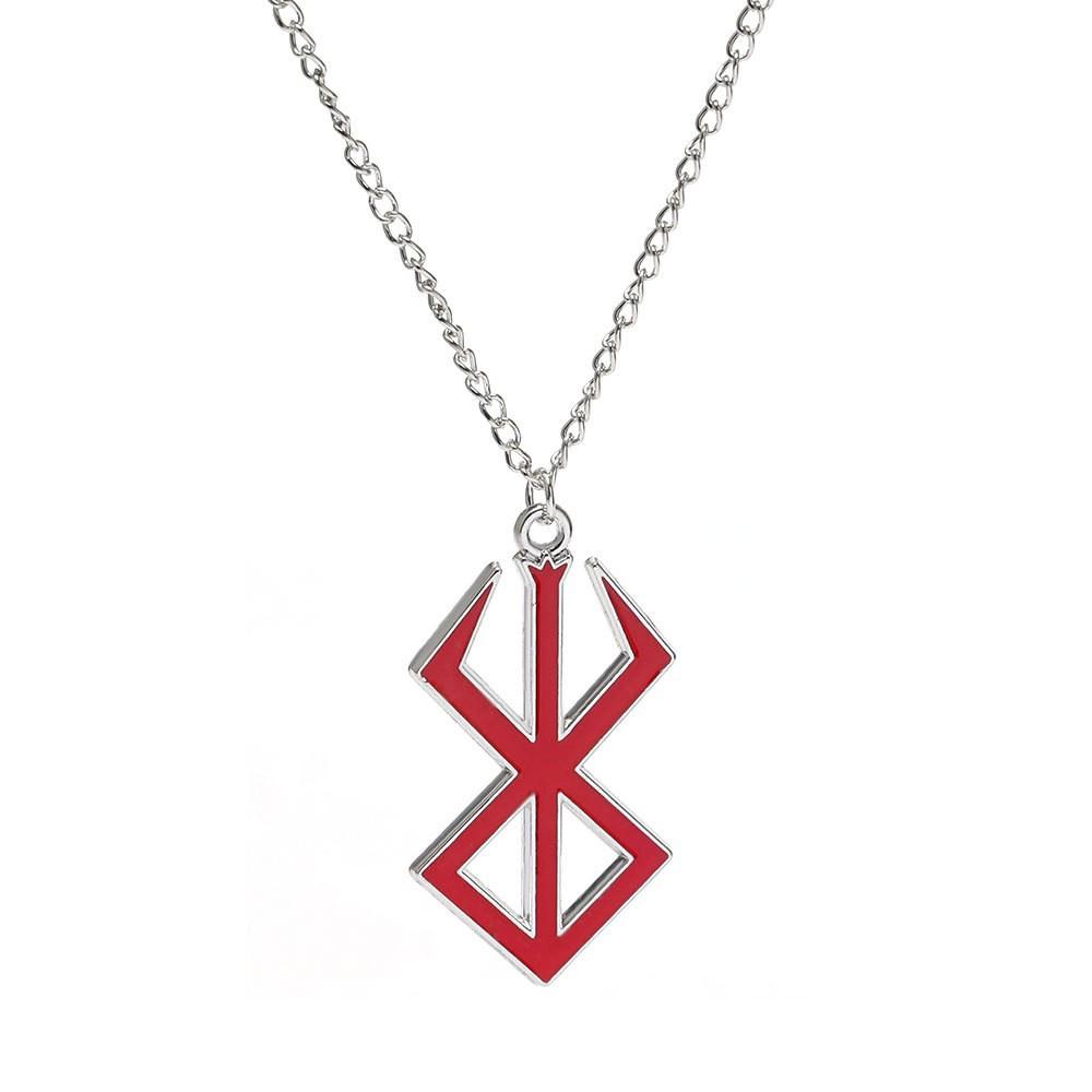 Collana in Lega con Ciondolo Portachiavi Simbolo dell'Uovo del Re di Berserk