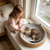 Round Cat Scratching Board Wear-Resistant Pet Sofa Bed Comfortable Dog Sleeping Bed  Paws Care