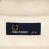 FRED PERRY Striped Pattern Long sleeve Fawn shirt S white Men's Used