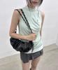 Flareup Draped Leather Bag (Fl-745_Black)