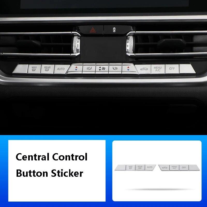 Car Steering Wheel Unlock headlight Buttons frame Covers Stickers Trim for BMW 3 series G20 G28  lnterior Auto Accessories