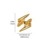 Luxury Geometric CZ Zircon Open Rings For Women Gold Color Stainless Steel Ring Shiny Fashion Jewelry Party Gift