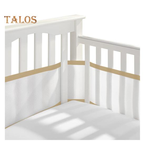 

Дышащая сетчатая подкладка для кроватки с двухсторонними ремнями. Сетчатый барьер для безопасности детской кроватки. Простая установка. Защита конечностей. Бампер для кроватки. B