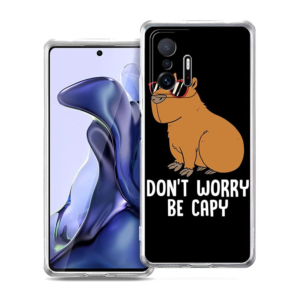 Cartoon Capybara Phone Case for Xiaomi Mi Poco F3 X3 X4 GT NFC M3 M4 11 Ultra 12 11X 11i Pro Lite 5G Soft Transparent Cover Bags