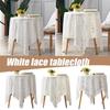 Non-slip Lace Tablecloth Sheer Table Mat Fashion Coffee Table Cover  Photography Backdrop Decor