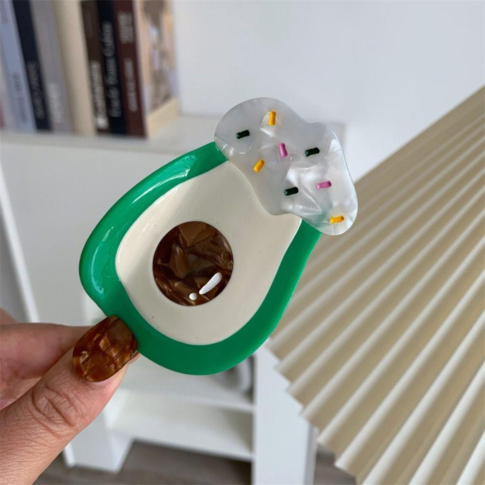 Sweet Fruit Series Hair Claw Cute Delicious Food Claw Clip Ice Cream Shark Clip  Female
