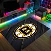 Boston Bruins Design Křišťálový Sametový Koberec Útulný Ne?Protiskluzová tištěná předložka do ložnice, obývacího pokoje, předsíně