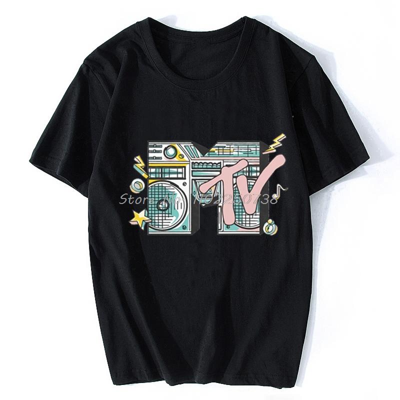 

Men Retro T Shirt Mtv Throwback TShirt Vintage 80S 90S Bands Pop Music Tv Culture Tee Oversized Tops Roupas Masculinas Shirt 4XL