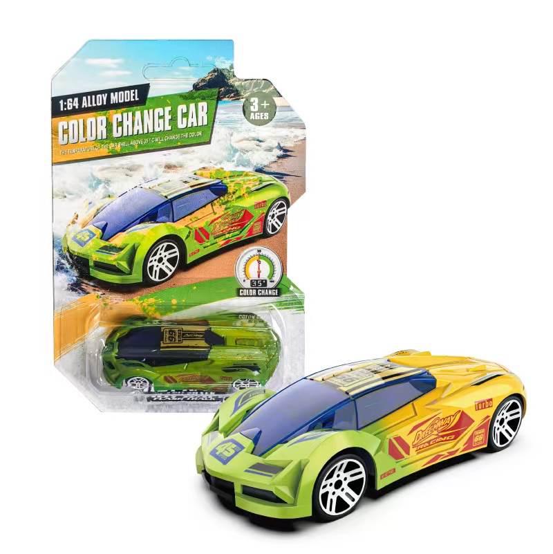 Water-Reactive Color-Changing Alloy Racing Car Model 1:60 Pull-Back Toy for Boys