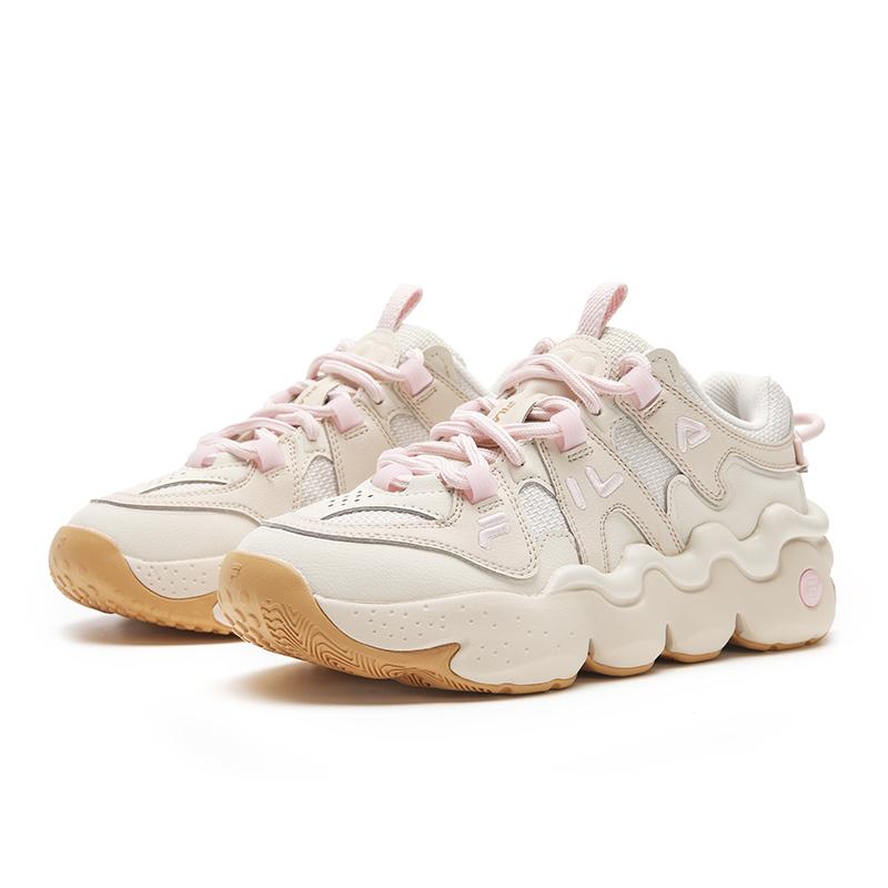 FILA Panini Soft Comfortable Shock Absorption Wrap Low Top Casual Shoes Women sneaker Beige F12W532163FTA