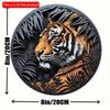 2d flat 20*20cm Wooden Sign, Creative Tiger Pattern Wooden Sign Decor, Home Decor, Wall Decoration, for Home, Kitchen, Garden, Bedroom, Bar Decor.