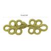 Five Leaves Shape Chinese Cheongsam Knot Button Closure Ribbon Gold Wire Fastener Hanfu Tang Shirt Suit DIY Sewing Craft