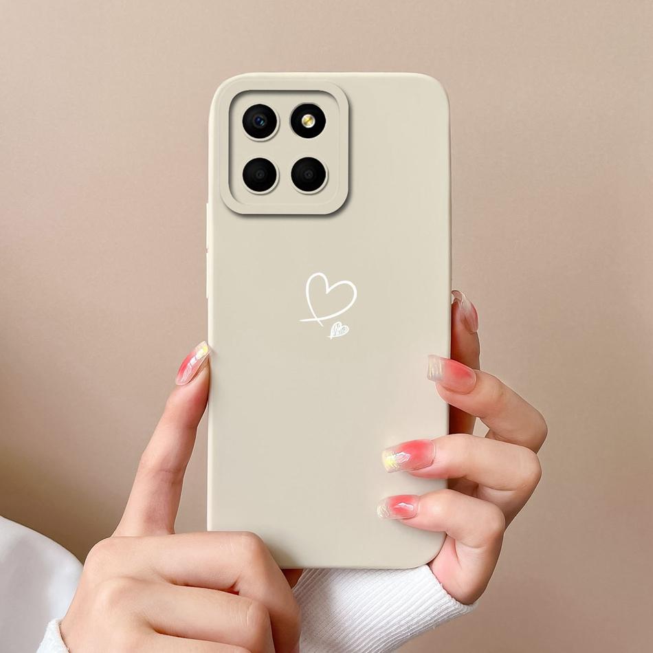 For Huawei Honor X6 X6S X6A Plus Phone Case Butterfly Heart Liquid Silicone Camera Protection Back Cover For Honor X 6 Funda